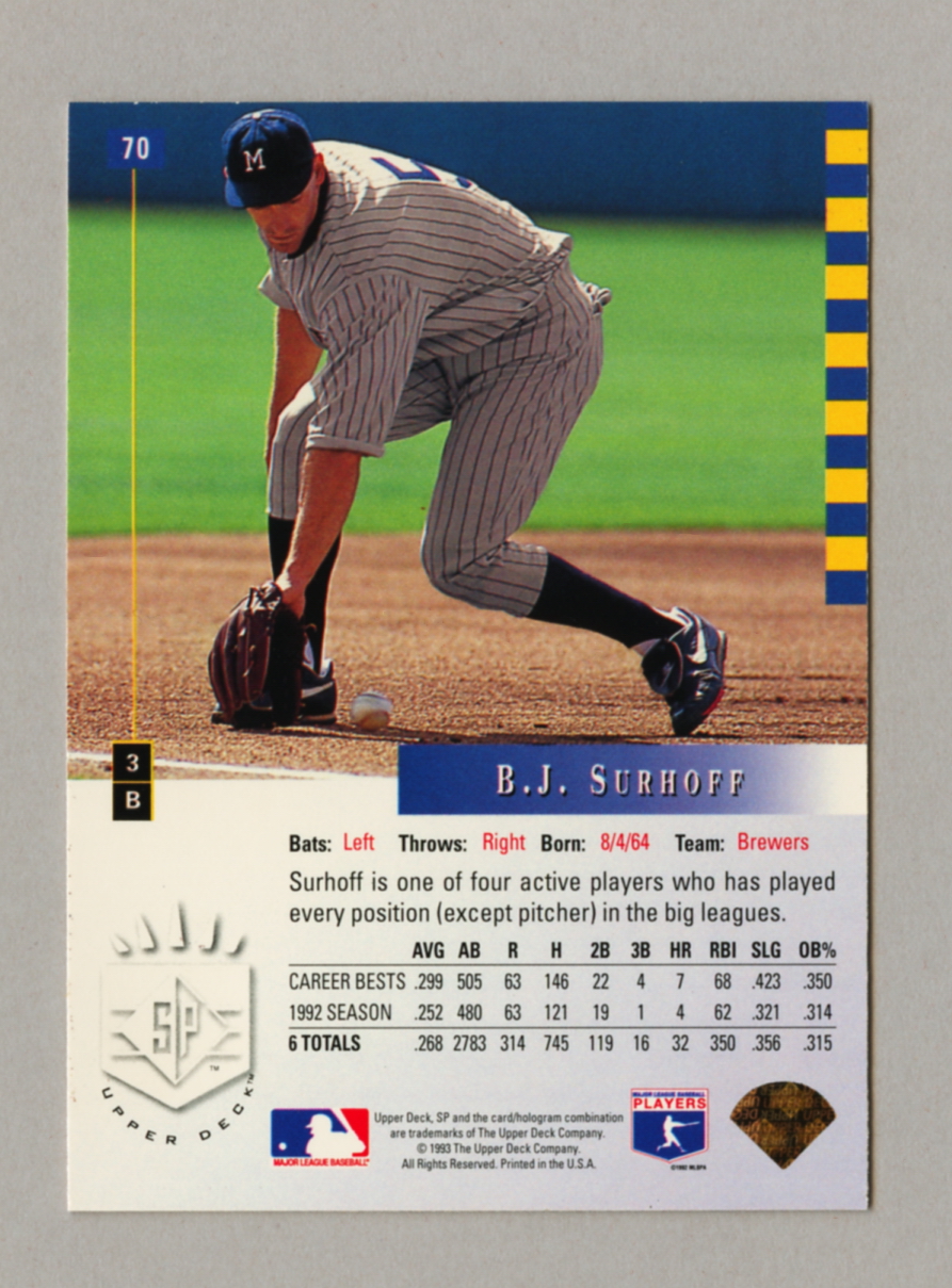 1993 Upper Deck SP Baseball Singles • Rookie • HOF • All Stars - Picture 33 of 193
