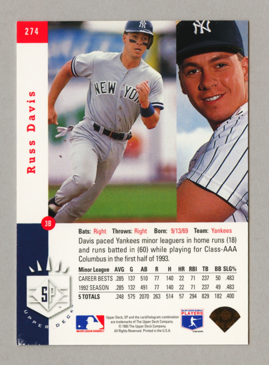 1993 Upper Deck SP Baseball Singles • Rookie • HOF • All Stars - Picture 183 of 193