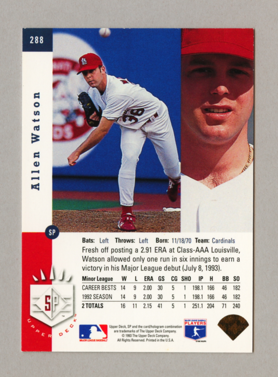 1993 Upper Deck SP Baseball Singles • Rookie • HOF • All Stars - Picture 191 of 193