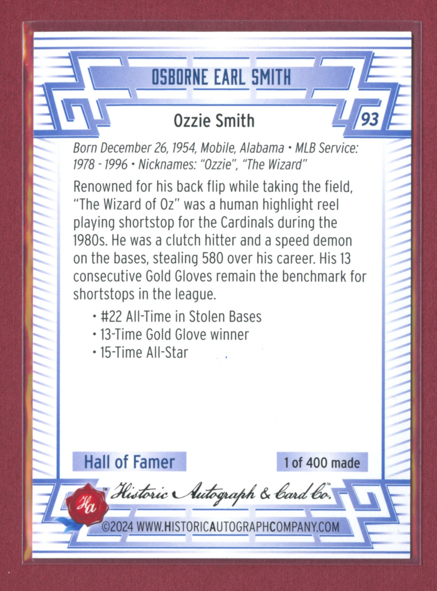2024 Historic Autographs All-Time Greats Baseball • Variations & Inserts - Picture 77 of 97