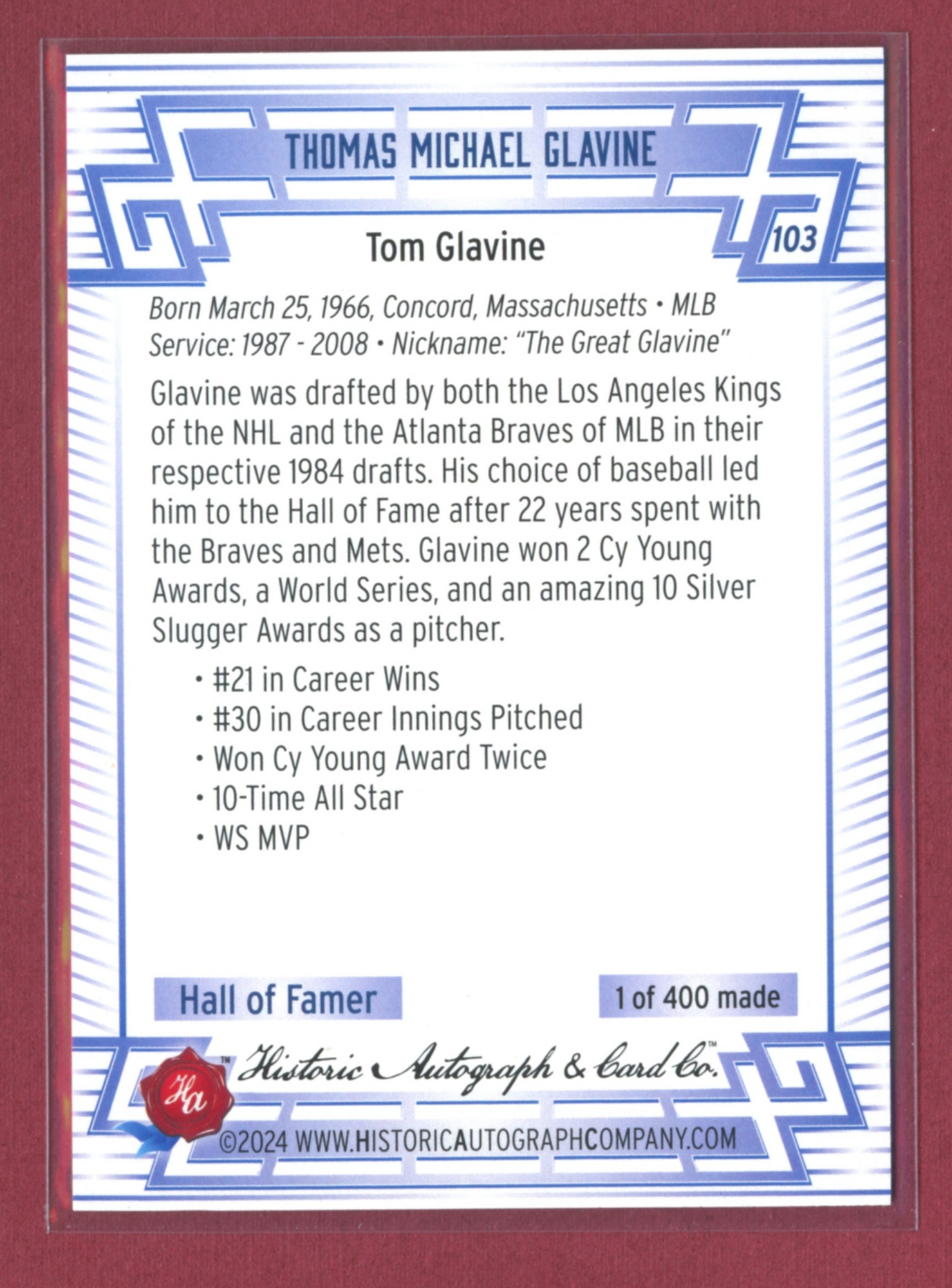 2024 Historic Autographs All-Time Greats Baseball • Variations & Inserts - Picture 85 of 97